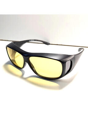 ImproVision C500 Fitover Sunglasses Orange Lenses Black Frames Size: 63-12 C1
